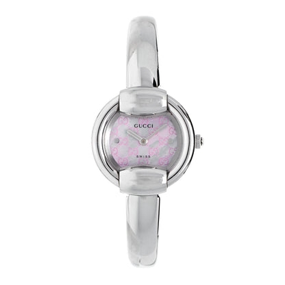 Gucci Stainless Steel Pink Mother of Pearl 25mm 1400L Quartz Watch 1 of 4