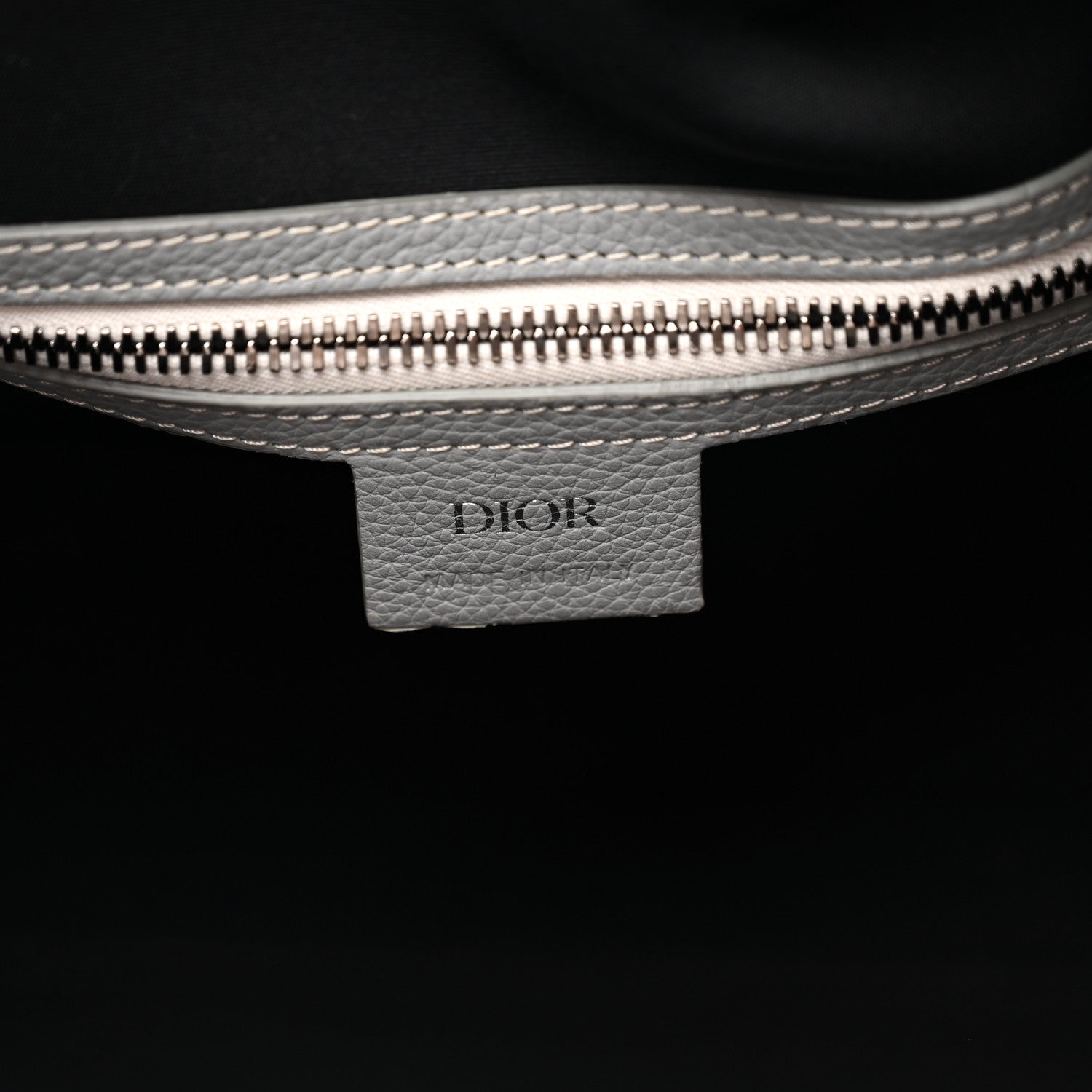Christian Dior Calfskin Lingot 50 Bag Grey 5 of 10