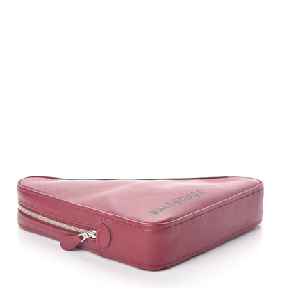 Balenciaga Shiny Day Calfskin M Triangle Pouch Rouge Grenat 4 of 6