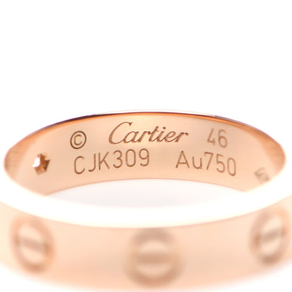 Cartier 18K Yellow Gold Diamond 4mm LOVE Wedding Band Ring 46 3.75 4 of 5