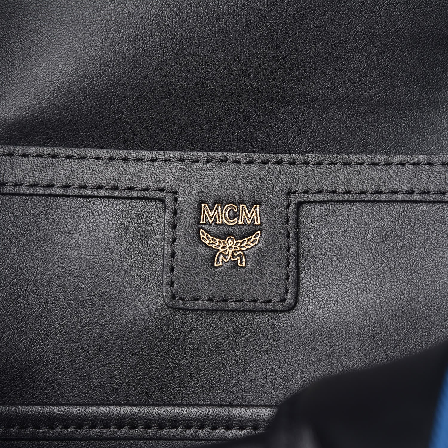 MCM Visetos Small Side Stud Stark Backpack Blue 7 of 9