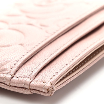 Chanel Goatskin Camellia Embossed Card Holder Light Pink 11 of 12