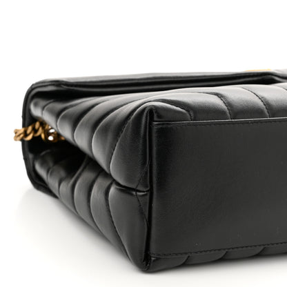 Saint Laurent Calfskin Y Quilted Monogram Small Loulou Chain Satchel Black 10 of 12