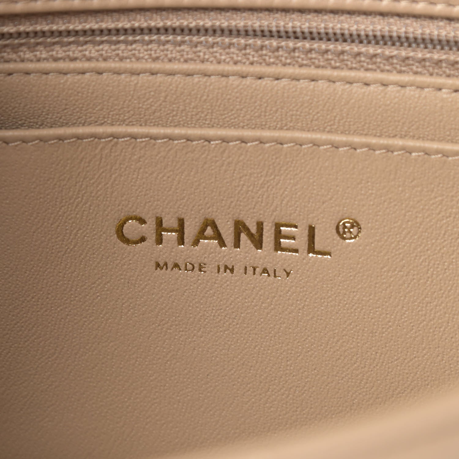 Chanel Lambskin Quilted Mini Rectangular Flap Dark Beige 6 of 11