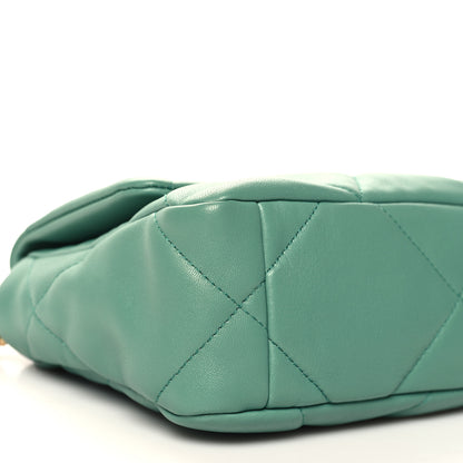 Chanel Lambskin Quilted Medium Chanel 19 Flap Green 9 of 11