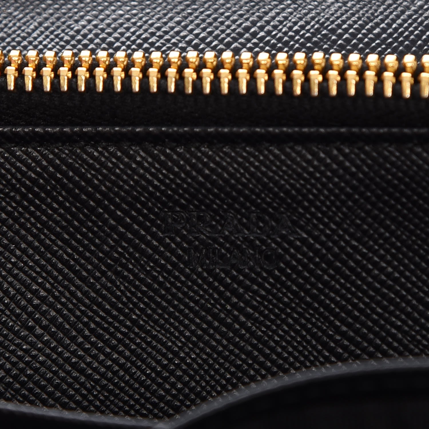 Prada Saffiano Metal Flap Wallet With Strap Nero Black 8 of 9