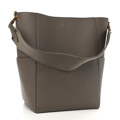 Celine Soft Grained Calfskin Sangle Bucket Bag Taupe 3 of 10
