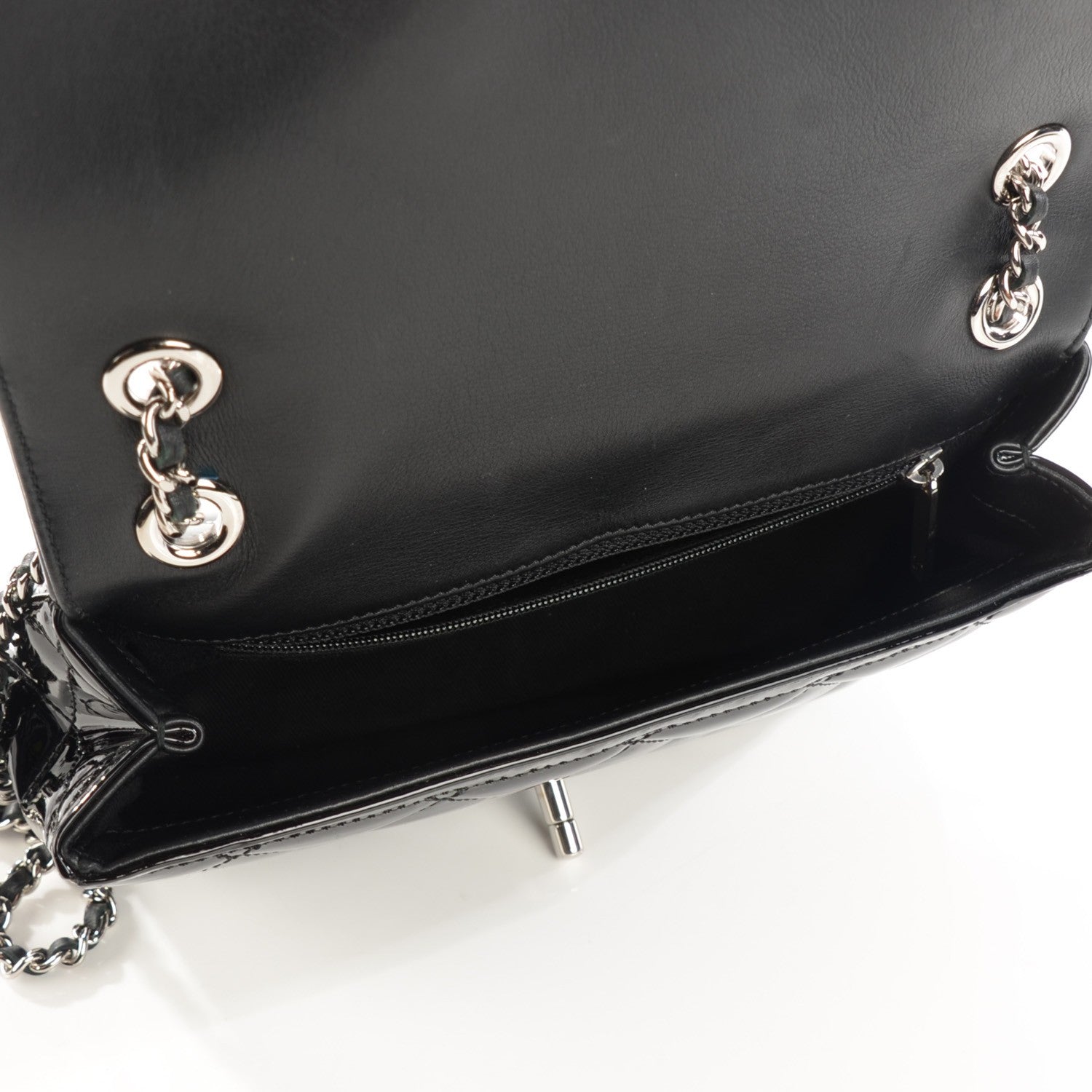 Chanel Patent Quilted Small Coco Shine Flap Black 5 of 7
