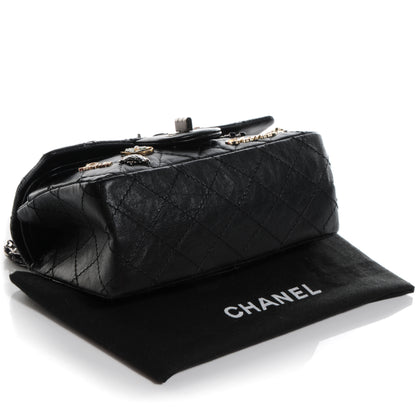 Chanel Aged Calfskin Lucky Charms 2.55 Reissue 224 Flap Black 4 of 8