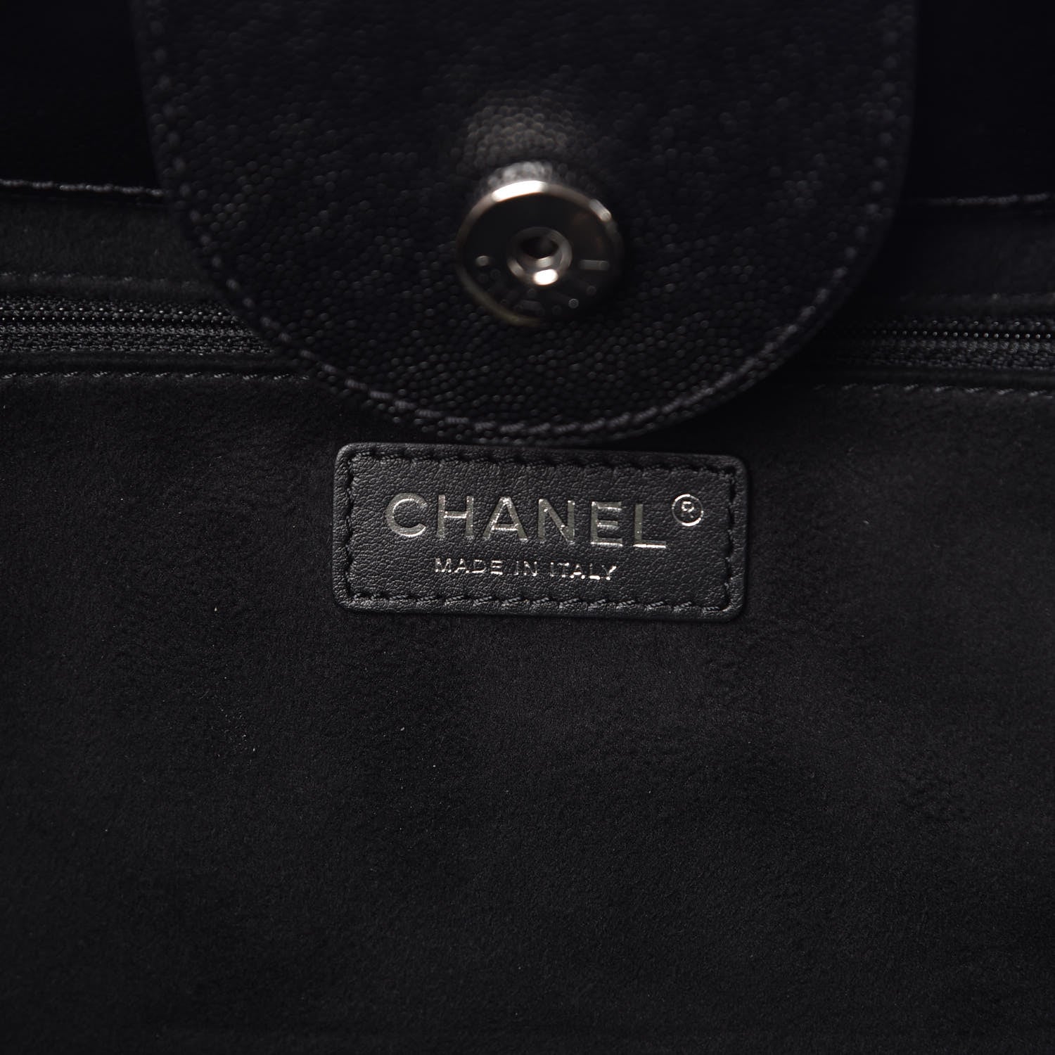 Chanel Caviar Small Studded Deauville Tote Black 9 of 14