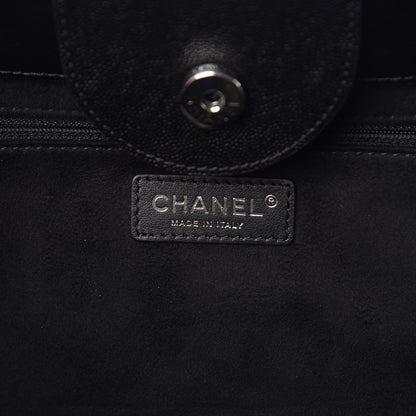 Chanel Caviar Small Studded Deauville Tote Black 9 of 14