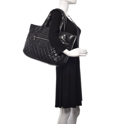 Chanel Lambskin Quilted Large Coco Cocoon Tote Black 2 of 10