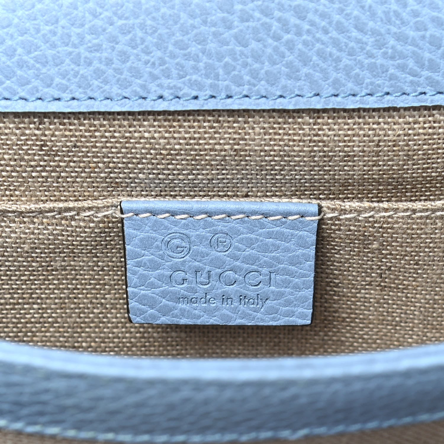 Gucci Dollar Calfskin Small Interlocking G Shoulder Bag Mineral Blue 8 of 14