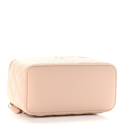 Chanel Caviar Quilted Small Vanity Case With Chain Light Beige 4 of 9