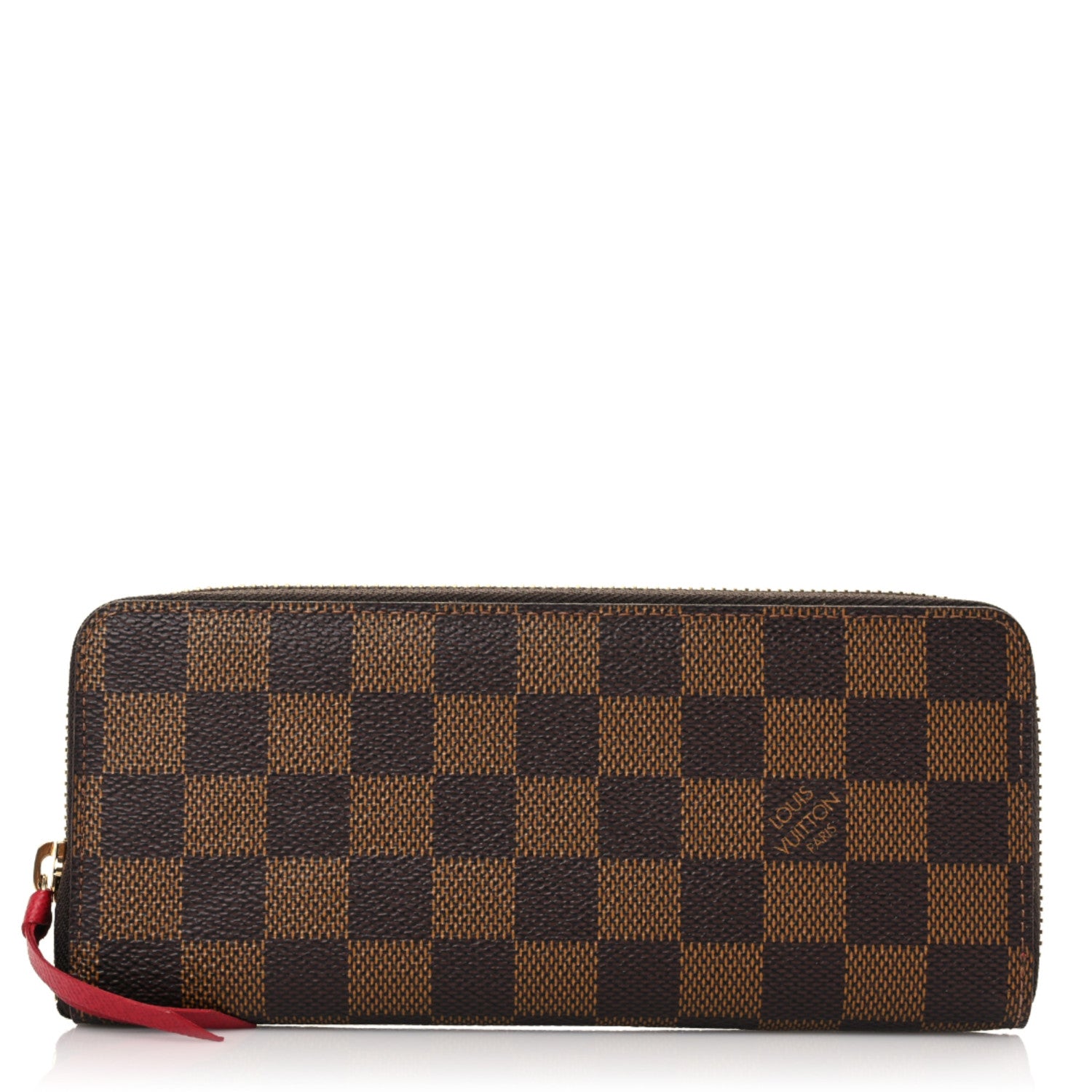 Louis Vuitton Damier Ebene Clemence Wallet Cherry 1 of 9