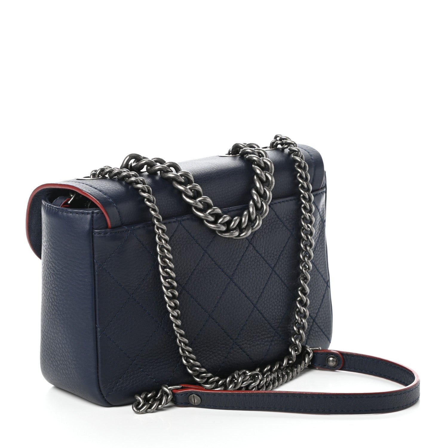Chanel Grained Calfskin Archi Chic Flap Navy 3 of 10