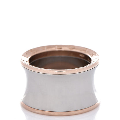 Bulgari 18K Rose Gold Stainless Steel Anish Kapoor B.Zero1 Ring 51 5.75 1 of 4