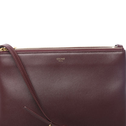 Celine Lambskin Large Trio Crossbody Bag Burgundy 13 of 13