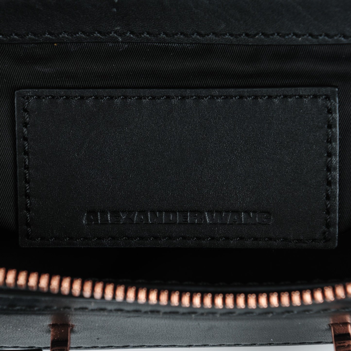 Pebbled Calfskin Mini Emile Black Rose Gold Hardware