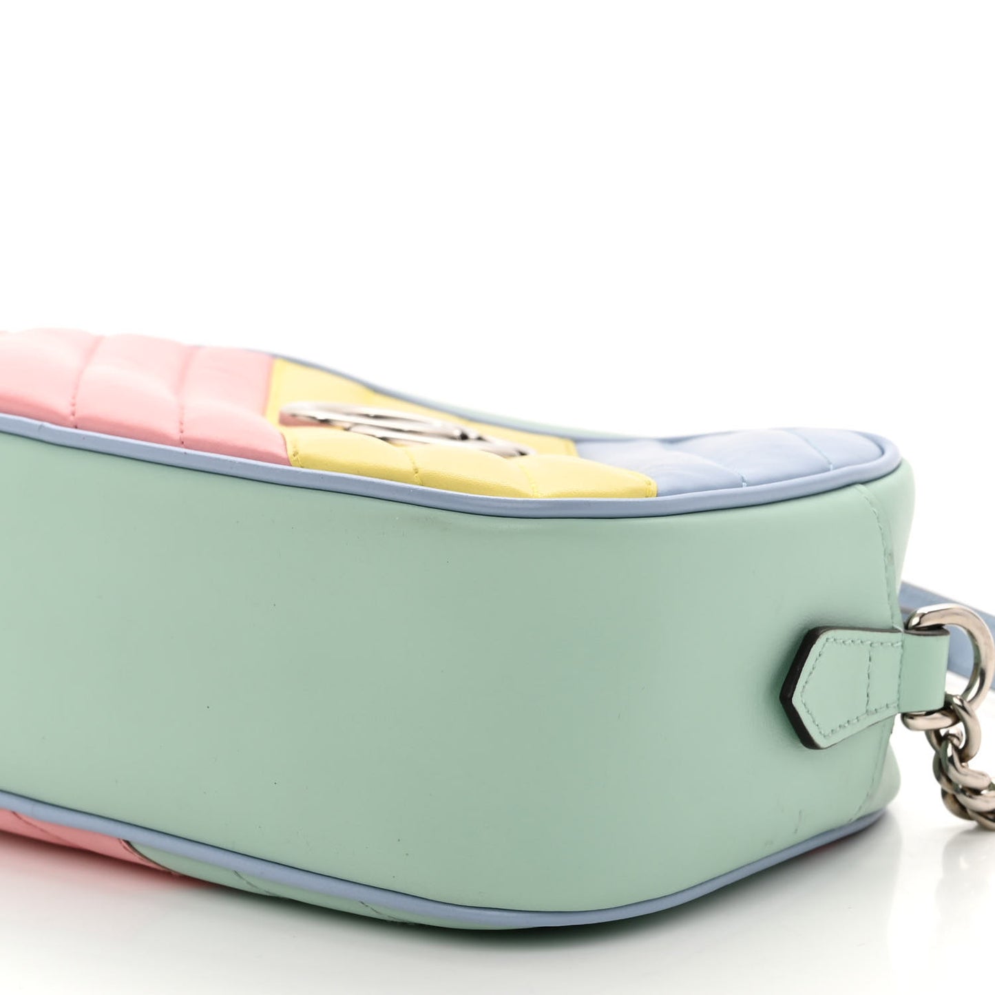 Calfskin Matelasse Diagonal Small GG Marmont Chain Shoulder Bag Multicolor Pastel