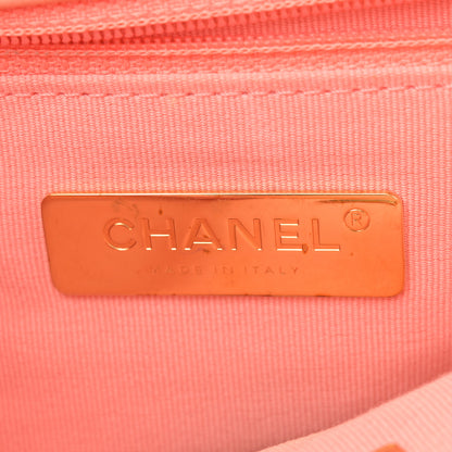 Chanel Lambskin Quilted Medium Chanel 19 Flap Light Orange 6 of 14