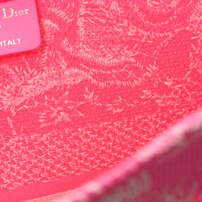 Christian Dior Canvas Embroidered Medium Dioriviera Toile De Jouy Book Tote Fluorescent Pink 11 of 11