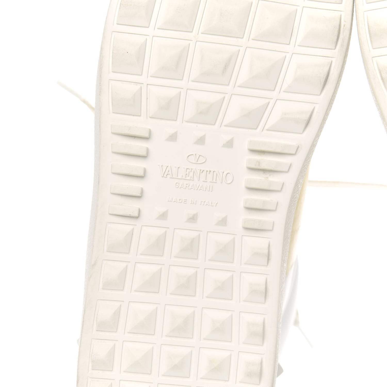 Valentino Garavani Calfskin Womens Rockstud Open High Top Sneakers 37.5 White Platino 6 of 9