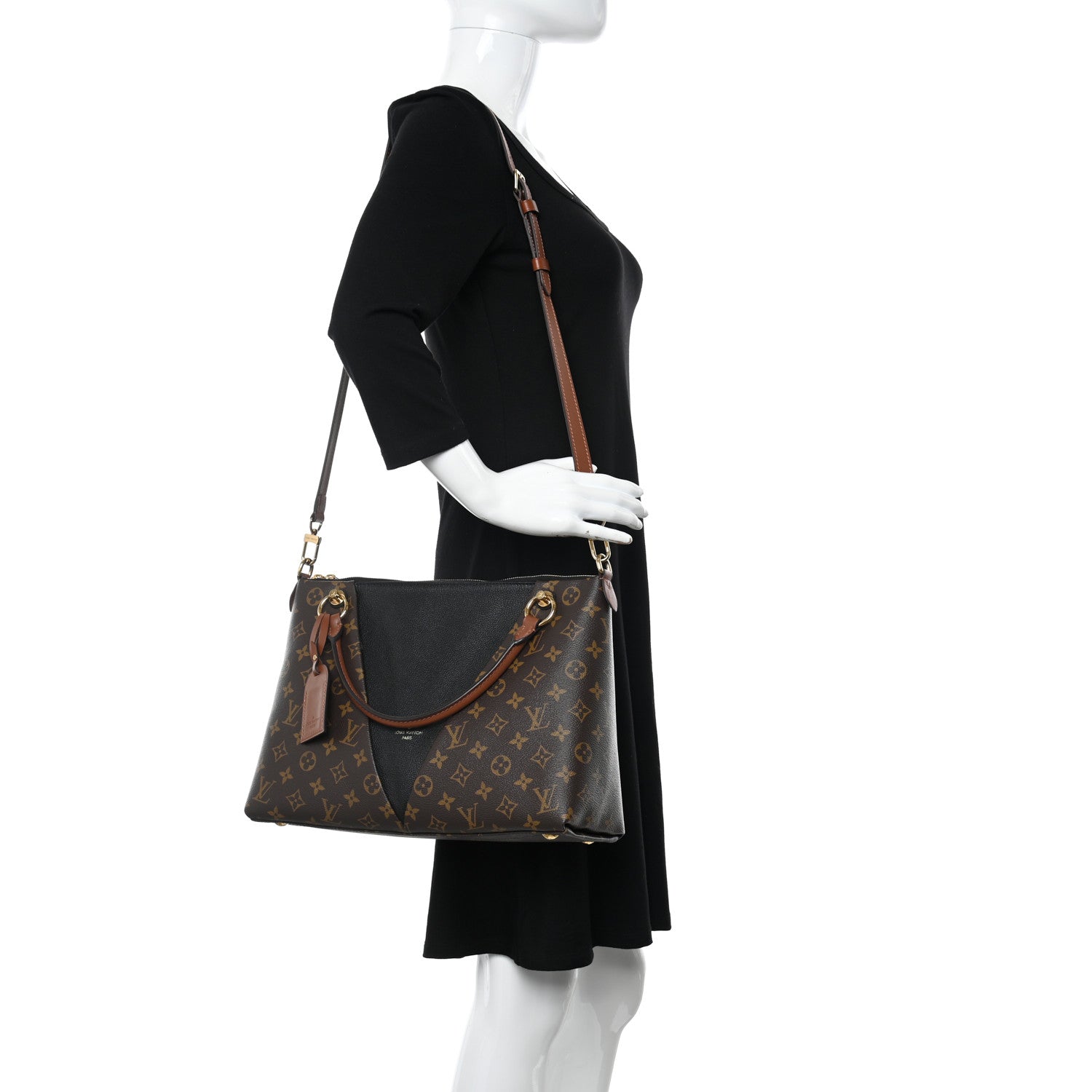 Louis Vuitton Monogram V Tote MM Black 2 of 13