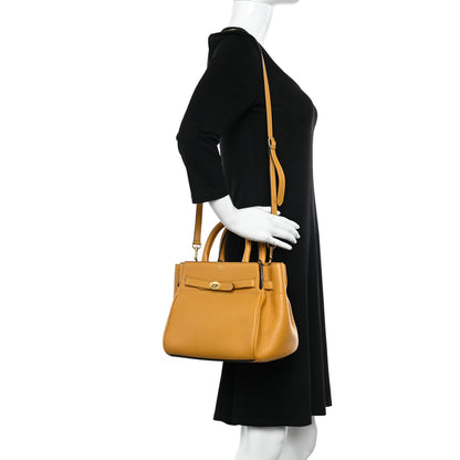 Mulberry Heavy Grain Calfskin Small Belted Bayswater Tote Deep Amber 2 of 12