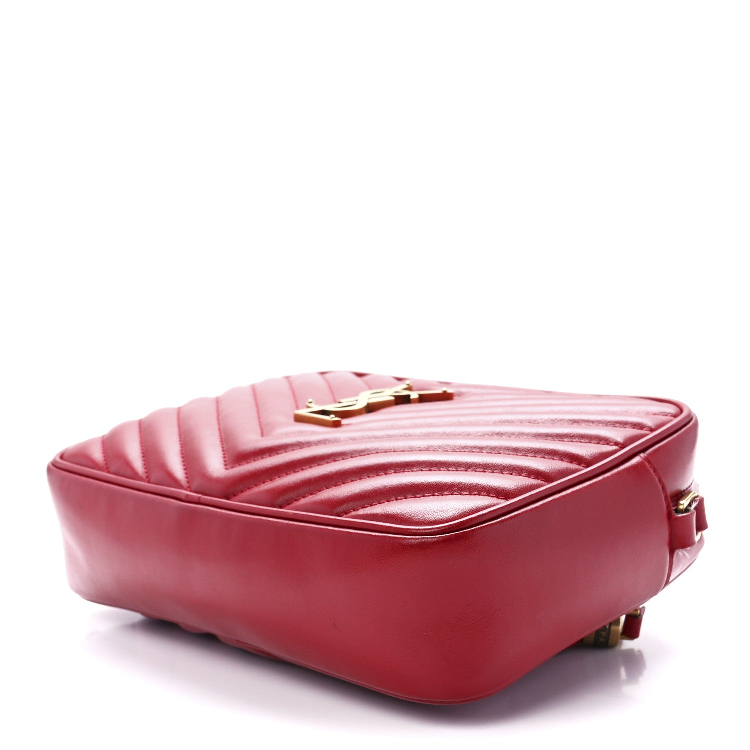 Saint Laurent Calfskin Matelasse Monogram Lou Camera Bag Rouge Eros 8 of 12