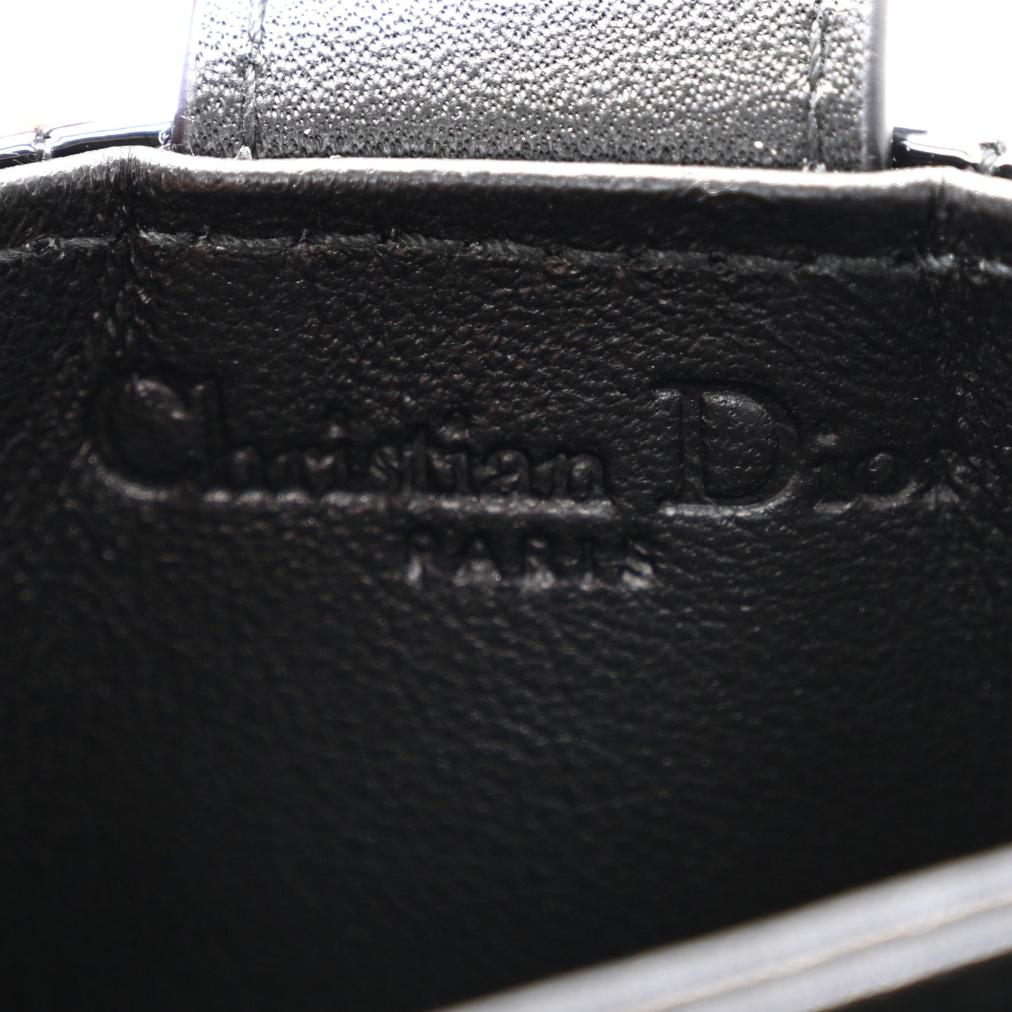 Patent Cannage Lady Dior 5-Gusset Card Holder Black