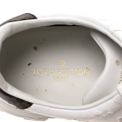 Louis Vuitton Lambskin Embossed Monogram Time Out Sneakers 39 White 10 of 13
