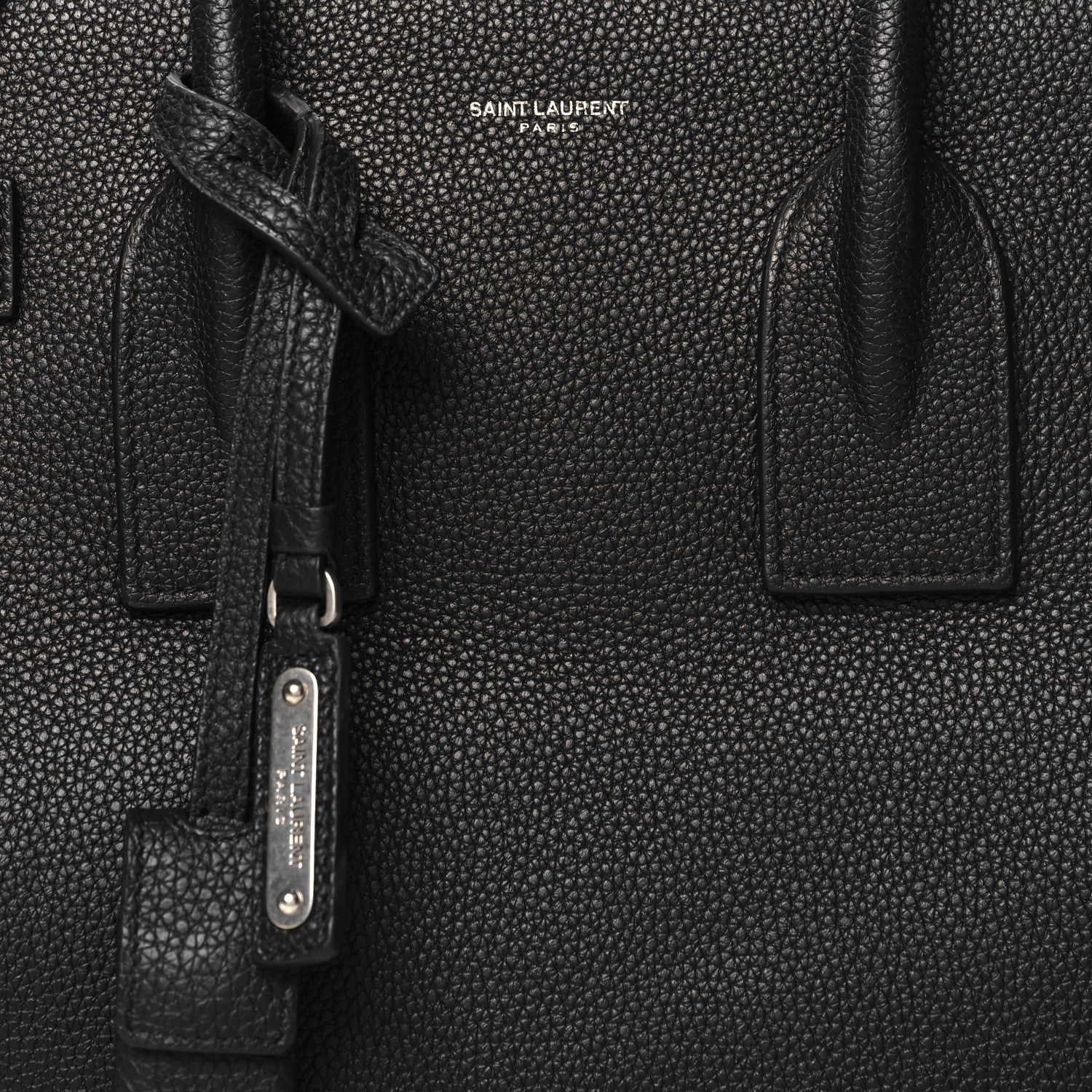 Saint Laurent Grained Calfskin Small Supple Sac De Jour Black 8 of 10