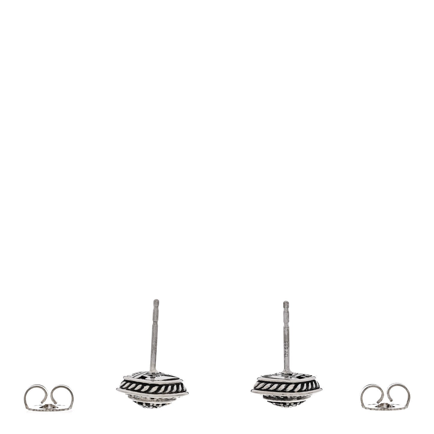 Sterling Silver Black Diamond 7mm Petite Albion Earrings