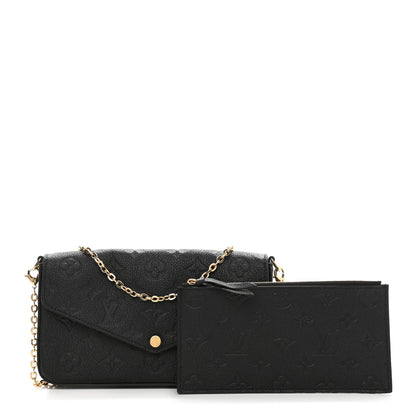 Louis Vuitton Empreinte Pochette Felicie Chain Wallet Black 1 of 12