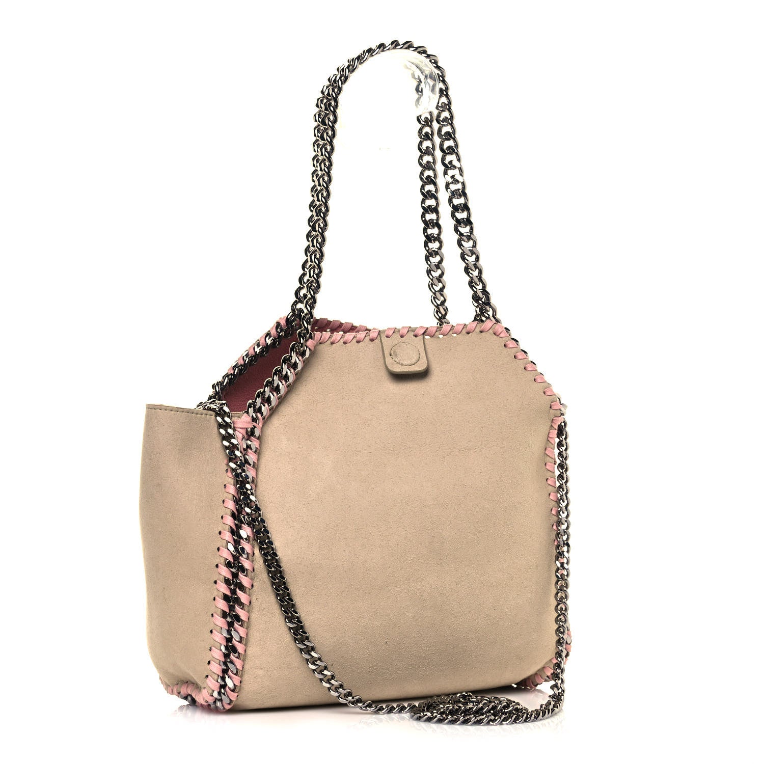 Stella McCartney Shaggy Deer Falabella Reversible Mini Fold Over Tote Pink 13 of 19