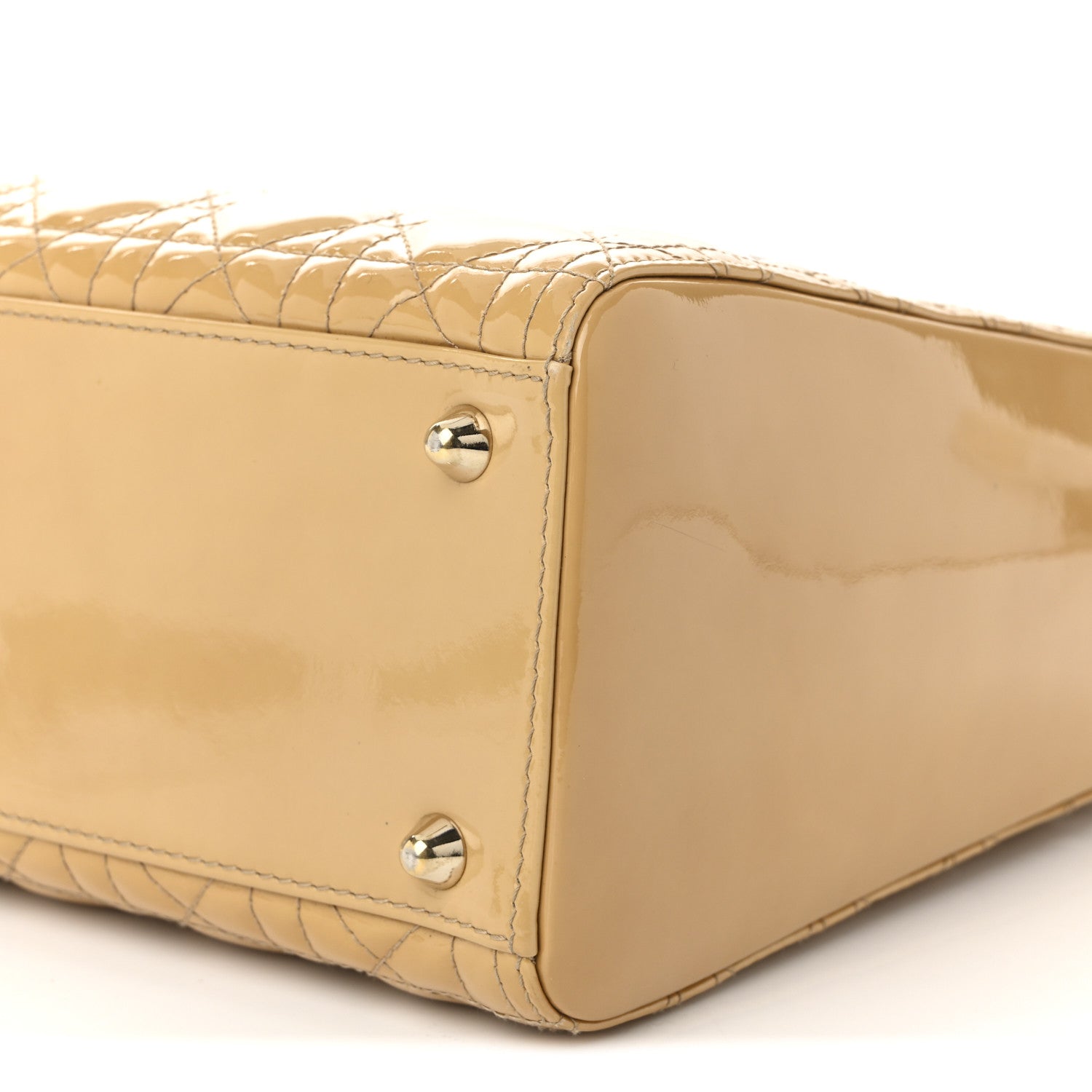 Christian Dior Patent Cannage Large Lady Dior Beige 10 of 10