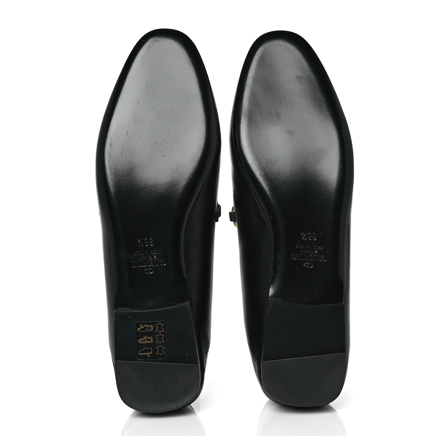 Valentino Garavani Nappa Stud Sign Loafers 38.5 Black 5 of 9