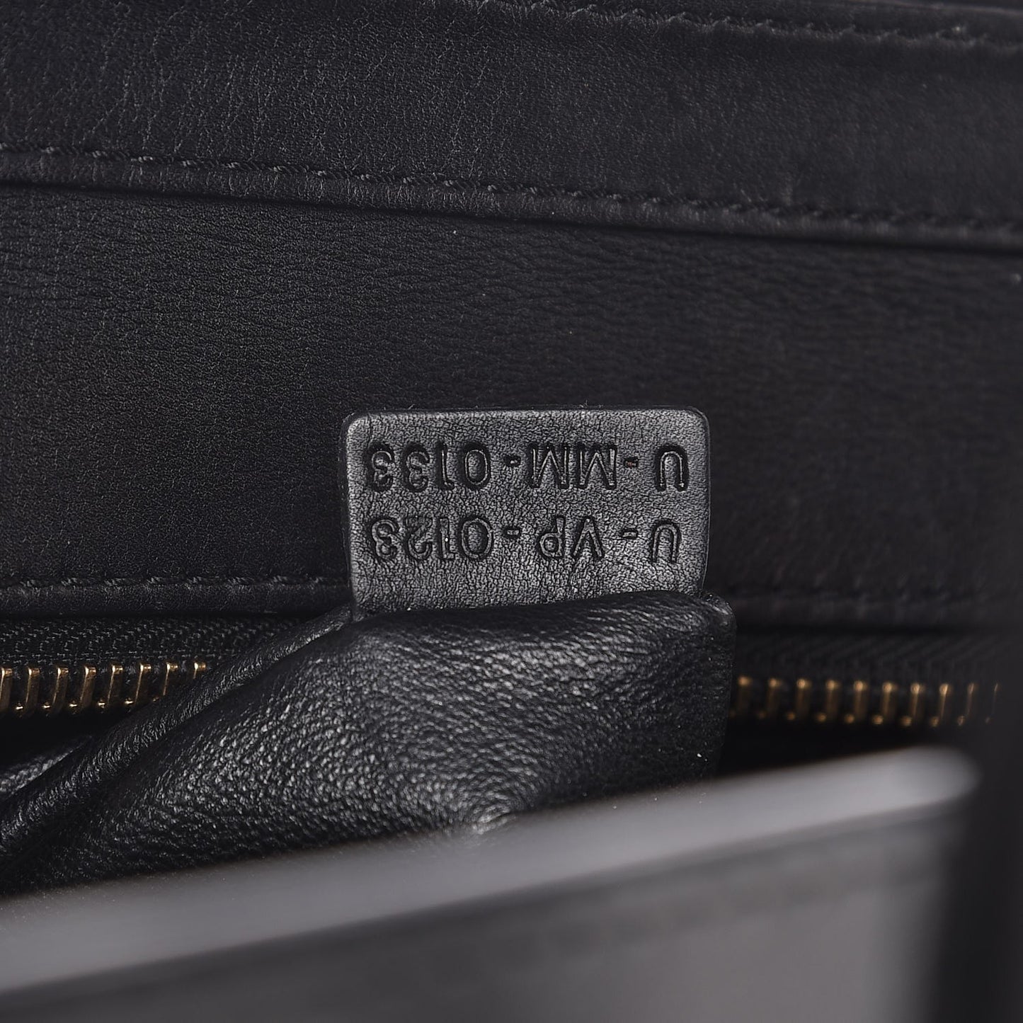 Textured Calfskin Micro Tri-Color Luggage Navy Blue