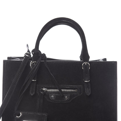 Balenciaga Baby Daim Suede Papier Mini A4 Zip Around Tote Black 8 of 12
