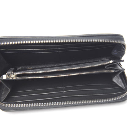 Bottega Veneta Nappa Intrecciato Zip Around Wallet Black Ebano 4 of 7