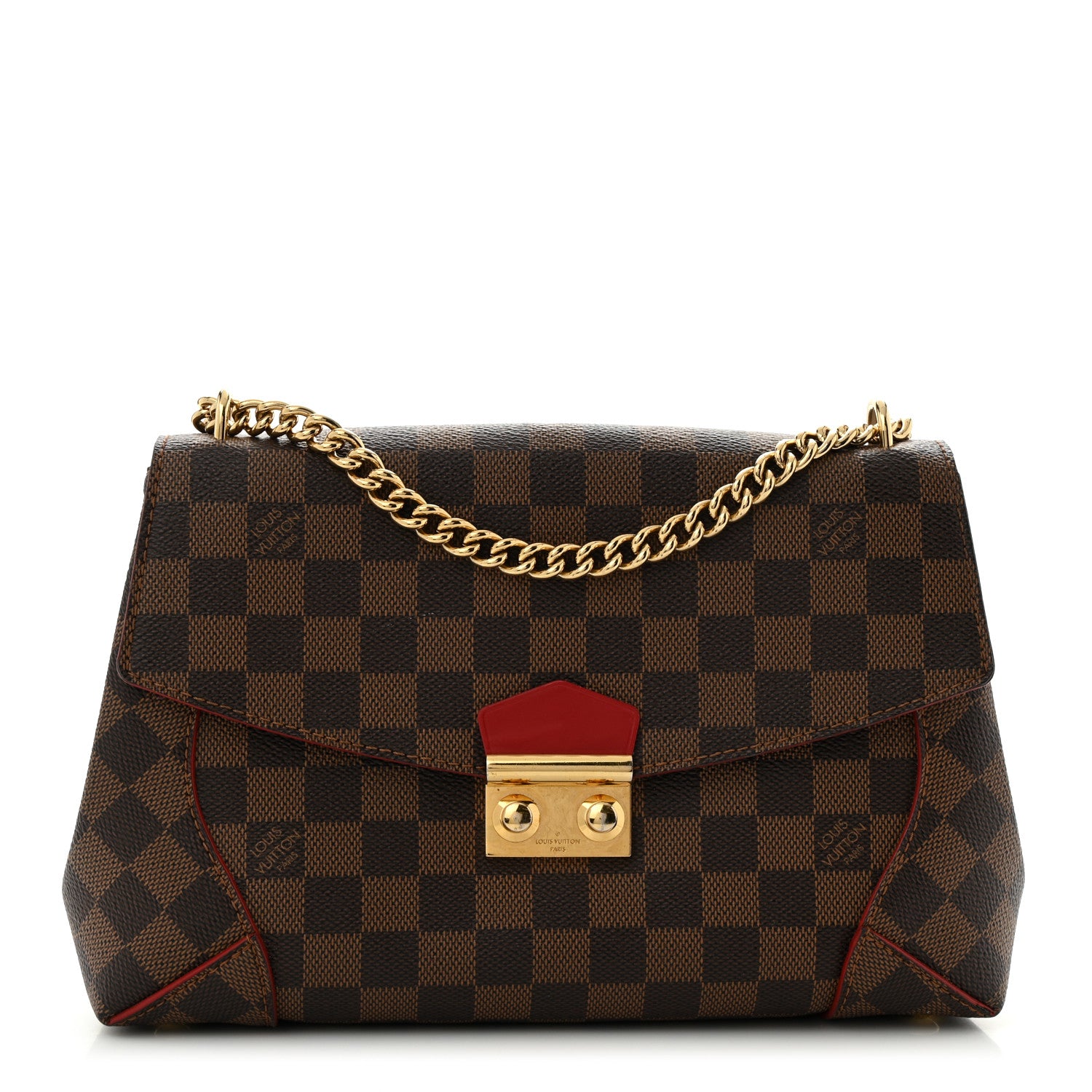 Louis Vuitton Damier Ebene Caissa Clutch Cherry 1 of 14
