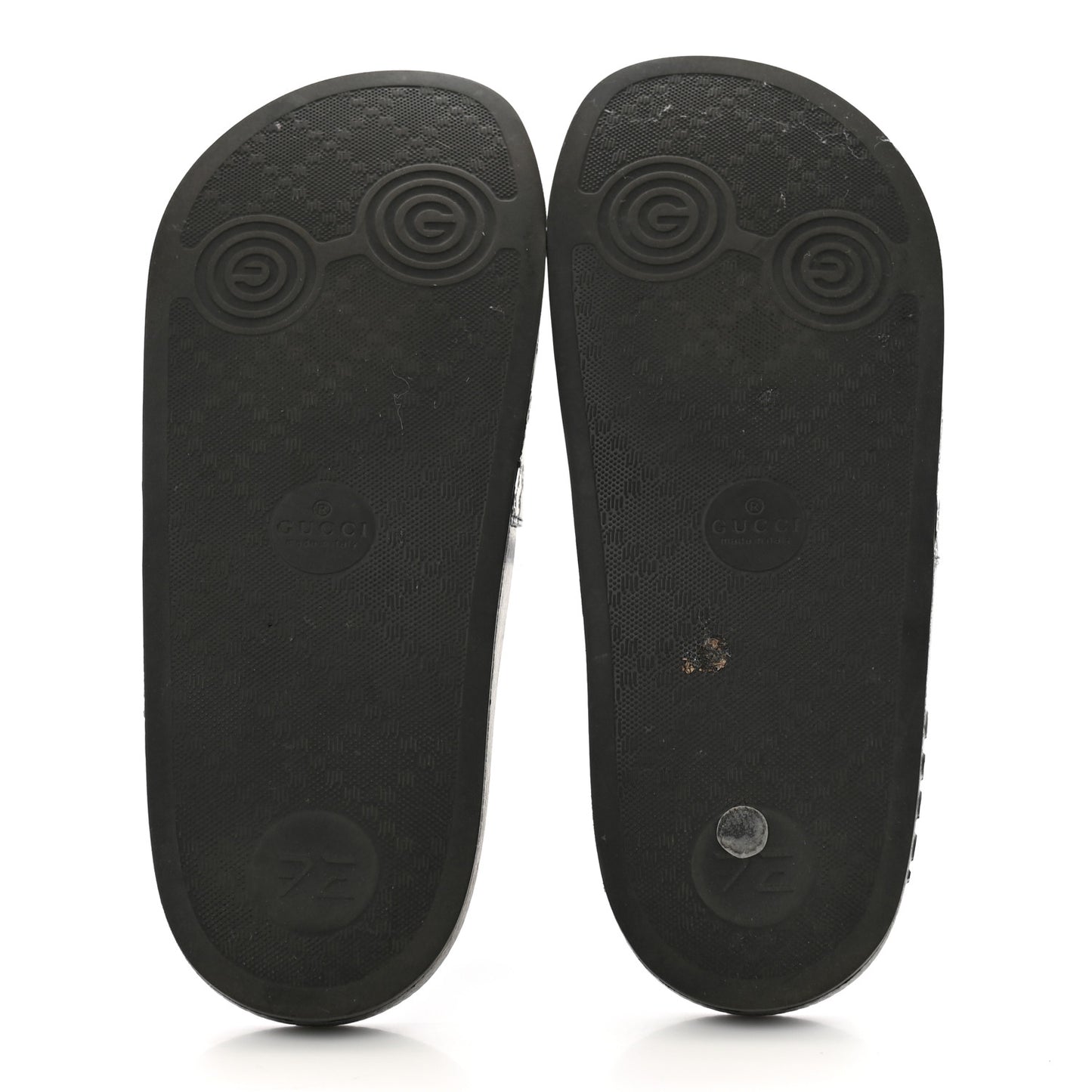 Microguccissima Slide Sandals 36 Black