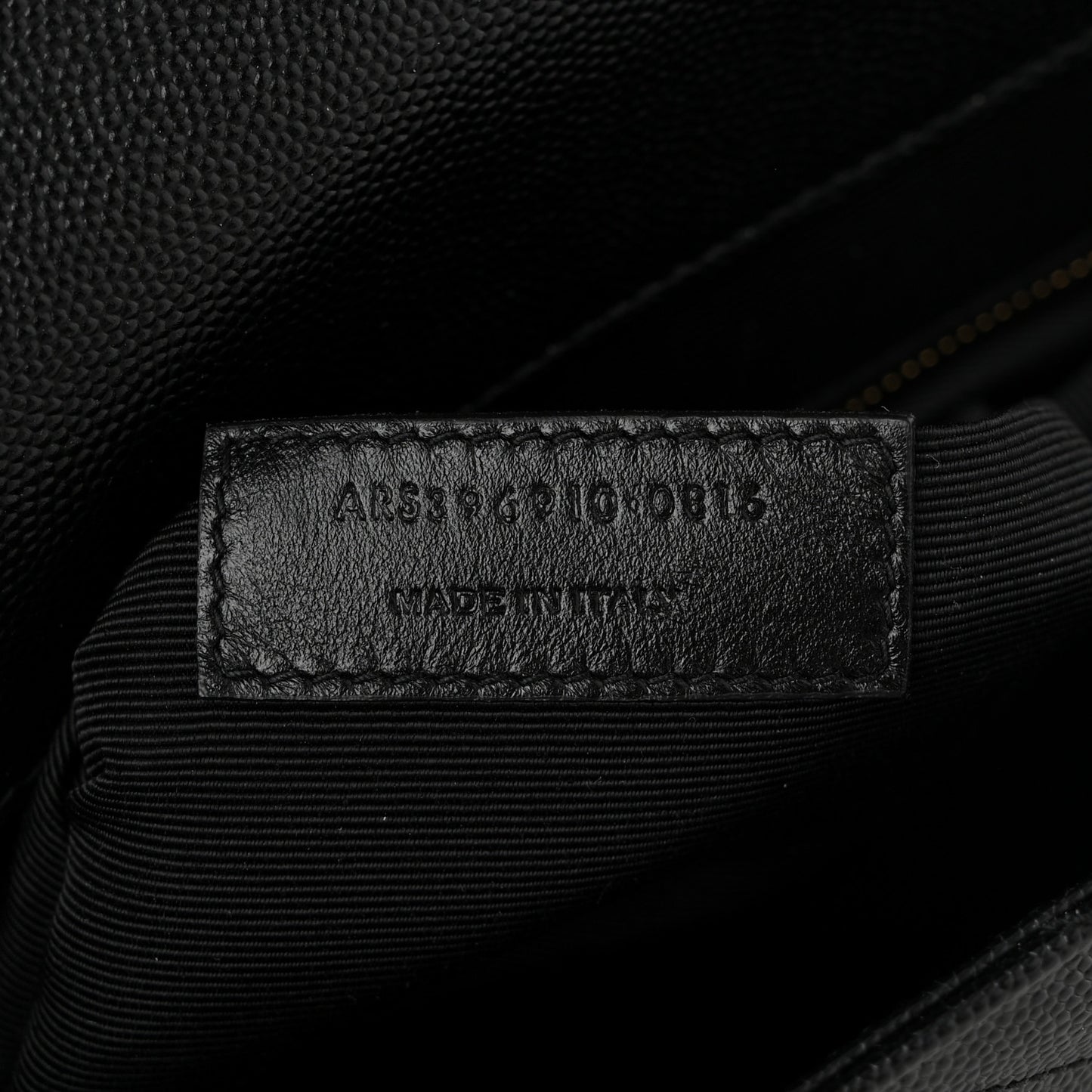 Grain De Poudre Matelasse Chevron Large Monogram Satchel Black