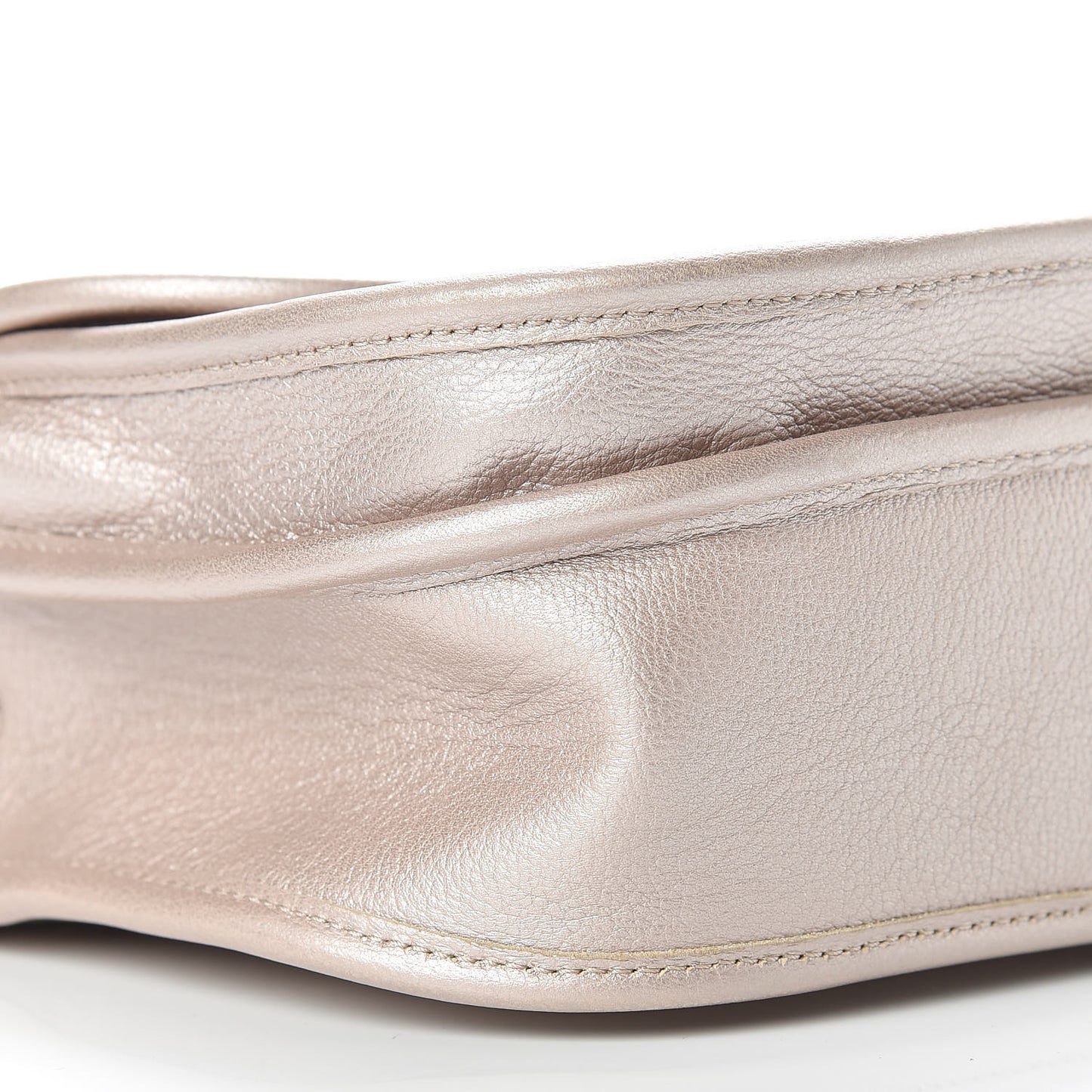 Metallic Calfskin Quilted Jungle Stroll Messenger Bag Gold
