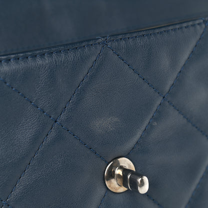 Chanel Calfskin Quilted In the Business Flap Dark Navy Blue 12 of 13
