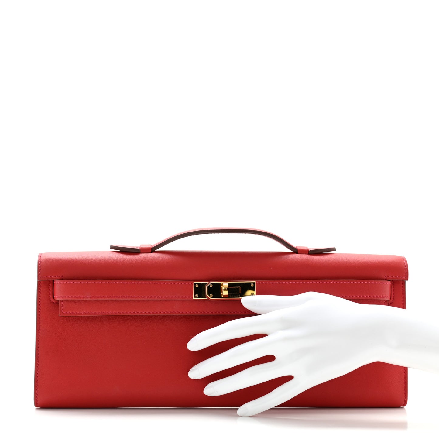 Swift Kelly Cut Clutch Pochette Vermillion