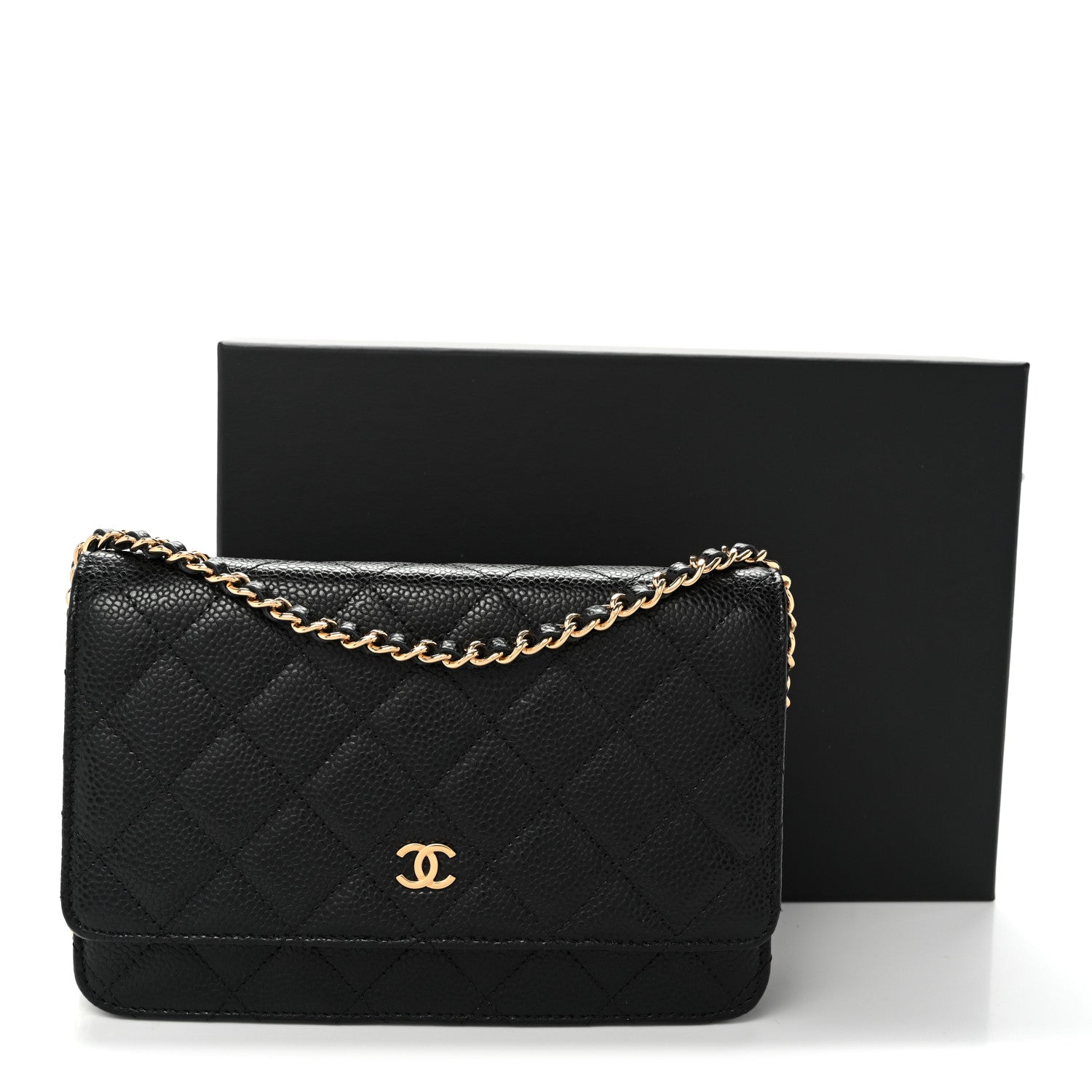 Chanel Caviar Quilted Wallet on Chain WOC Black 12 of 12