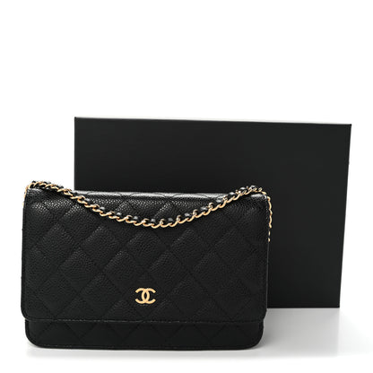 Chanel Caviar Quilted Wallet on Chain WOC Black 12 of 12