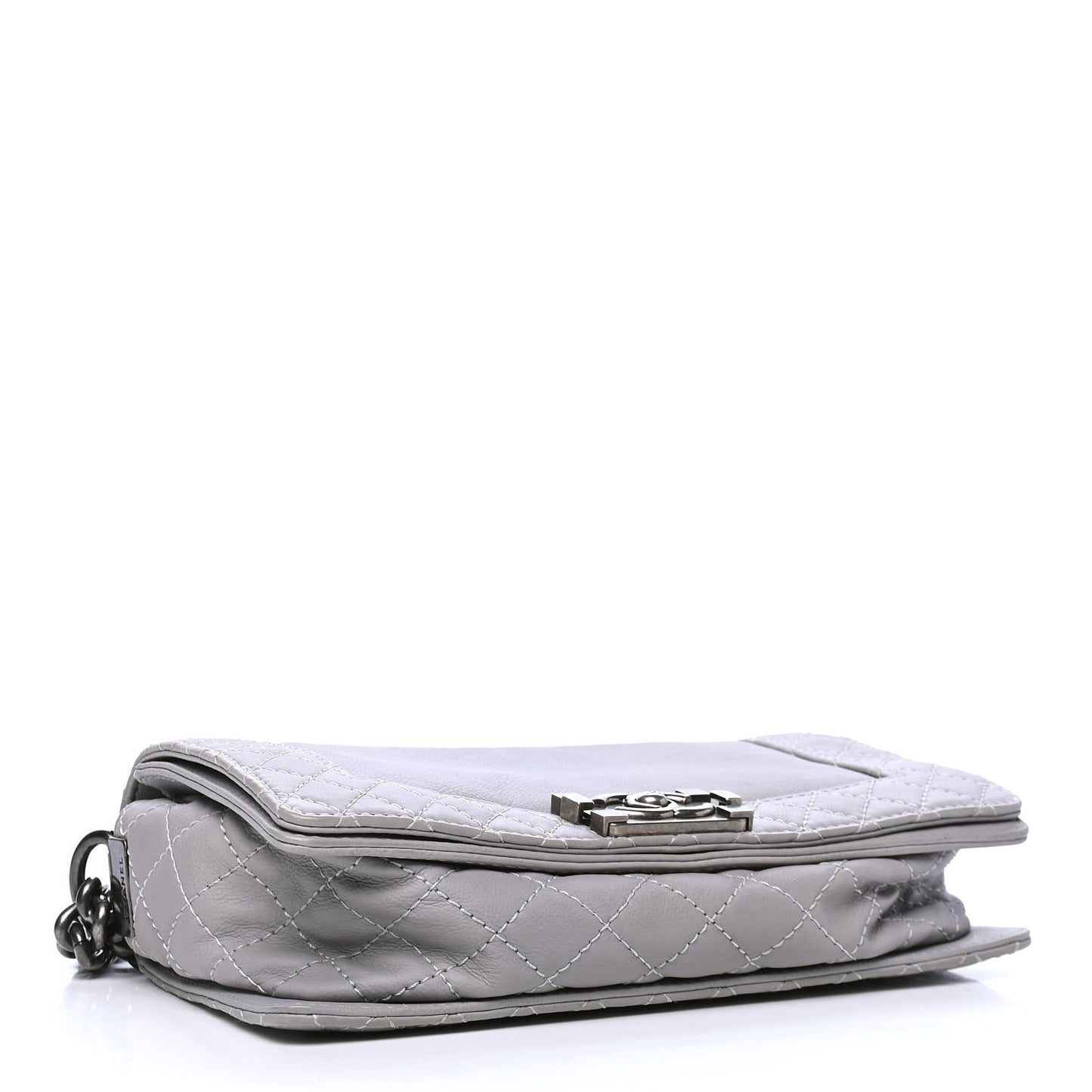 Calfskin Medium Boy Reverso Flap Grey